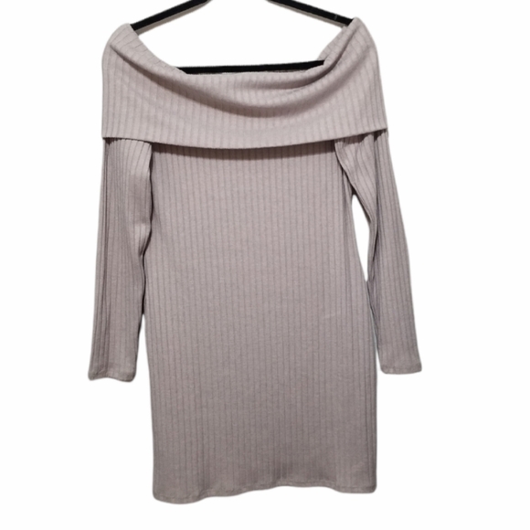 Silence + Noise Lauralie Ribbed Mini Off the Shoulder Longsleeve Dress S… - Picture 4 of 11